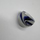 Black, White And Blue Swirl Glass Ring Black, White And Blue Swirl Glass Ring