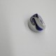 Black, White And Blue Swirl Glass Ring Black, White And Blue Swirl Glass Ring