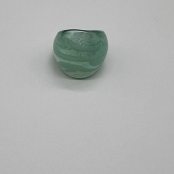 Green Striped Glass Ring