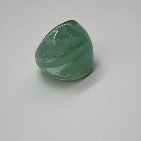 Green Striped Glass Ring Green Striped Glass Ring