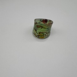 Vintage Green Glass Ring