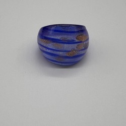 Blue Line Glass Ring