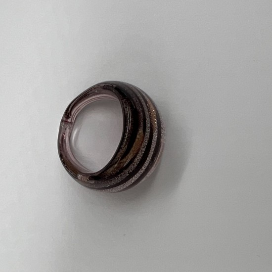 Purple Line Glass Ring Purple Line Glass Ring