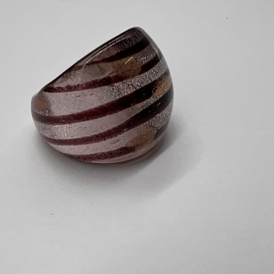 Purple Line Glass Ring Purple Line Glass Ring