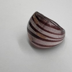 Purple Line Glass Ring