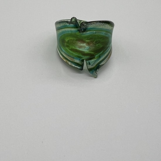 Vintage Green Swirl Glass Ring Vintage Green Swirl Glass Ring