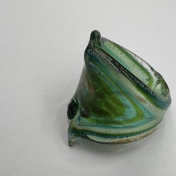 Vintage Green Swirl Glass Ring