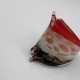 Red, White And Black Spotted Glass Ring Red, White And Black Spotted Glass Ring