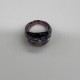 Black Purple And Blue Snake Pattern Glass Ring
