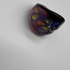 Black Purple And Blue Snake Pattern Glass Ring