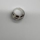 White And Brown Polka Dot Glass Ring White And Brown Polka Dot Glass Ring