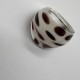 White And Brown Polka Dot Glass Ring White And Brown Polka Dot Glass Ring
