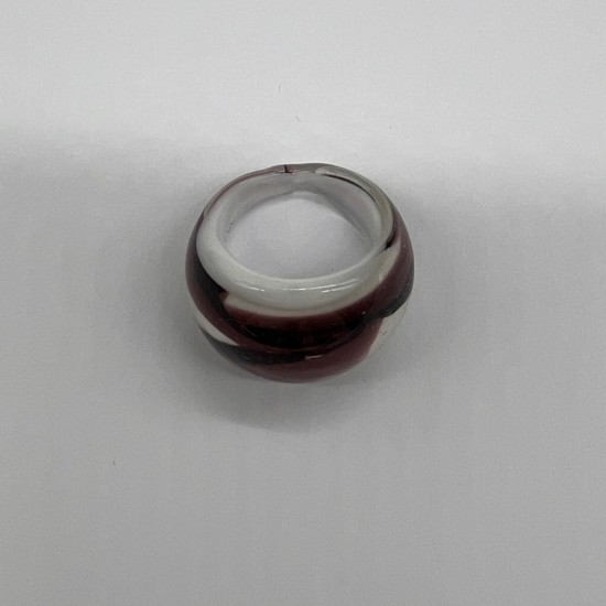 Black And Purple Phoenix Eye Glass Ring Black And Purple Phoenix Eye Glass Ring