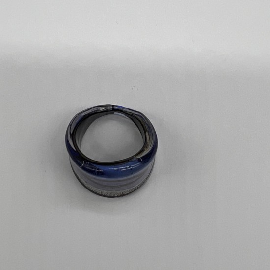 Black And Blue Galaxy Glass Ring Black And Blue Galaxy Glass Ring