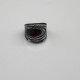 Black And Red Galaxy Glass Ring