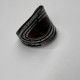Black And Red Galaxy Glass Ring