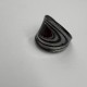 Black And Red Galaxy Glass Ring