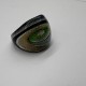 Black And Green Galaxy Glass Ring Black And Green Galaxy Glass Ring