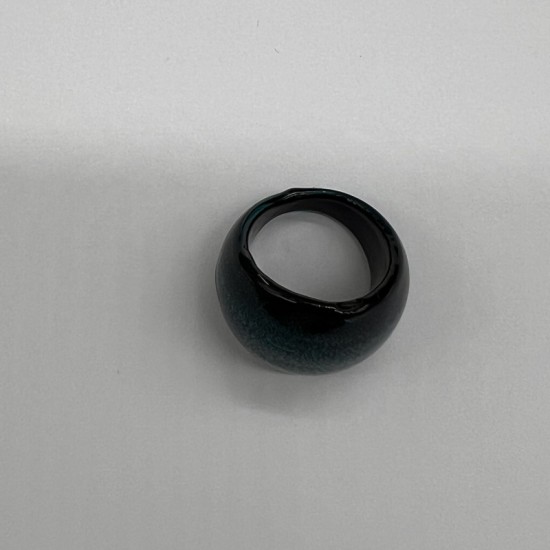 Dark Green Cracked Glass Ring Dark Green Cracked Glass Ring