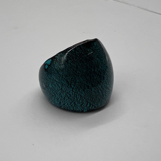 Dark Green Cracked Glass Ring Dark Green Cracked Glass Ring