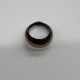 Black, Orange And White Striped Glass Ring Black, Orange And White Striped Glass Ring