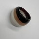 Black, Orange And White Striped Glass Ring Black, Orange And White Striped Glass Ring