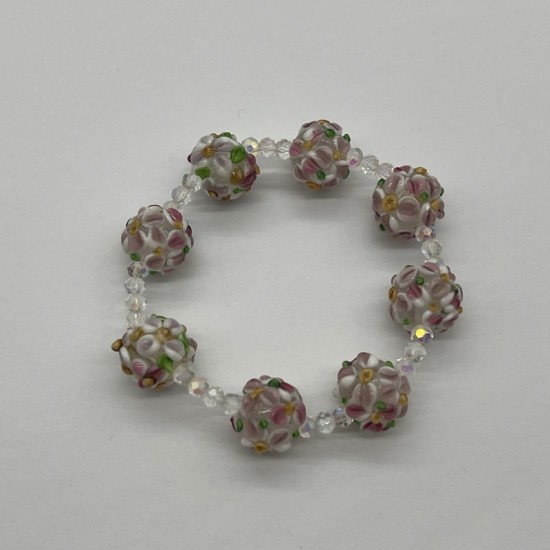 Purple Hydrangea Glass Bracelet Purple Hydrangea Glass Bracelet