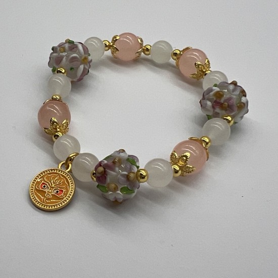 Dragon Brand Hydrangea Glass Bracelet Dragon Brand Hydrangea Glass Bracelet