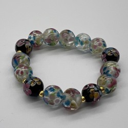 Spring Blossoms Glass Bracelet