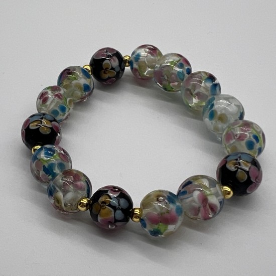 Spring Blossoms Glass Bracelet Spring Blossoms Glass Bracelet
