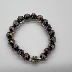 Mysterious Rose Glass Bracelet