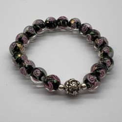 Mysterious Rose Glass Bracelet