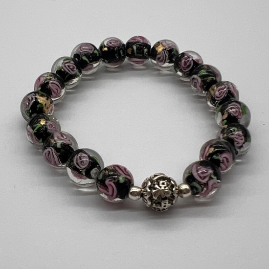 Mysterious Rose Glass Bracelet Mysterious Rose Glass Bracelet