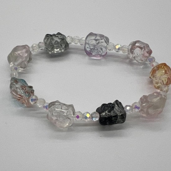 Flower Cluster Glass Bracelet Flower Cluster Glass Bracelet
