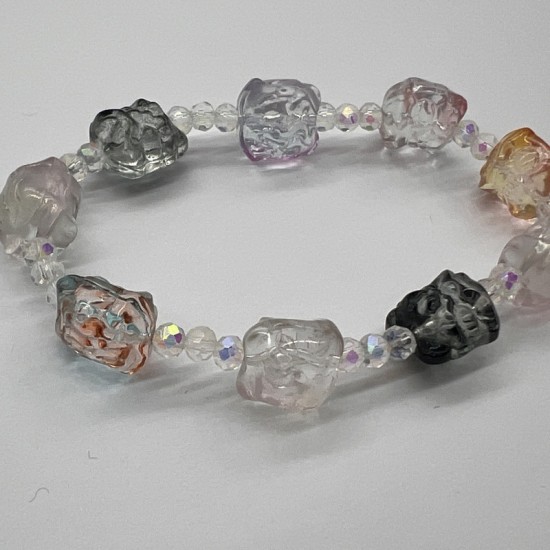 Flower Cluster Glass Bracelet Flower Cluster Glass Bracelet