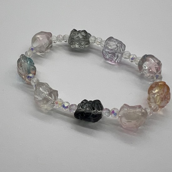 Flower Cluster Glass Bracelet Flower Cluster Glass Bracelet