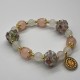 Sunflower Hydrangea Glass Bracelet Sunflower Hydrangea Glass Bracelet
