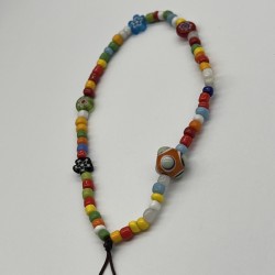 Dopamine Colored Orange Glass Cell Phone Cord