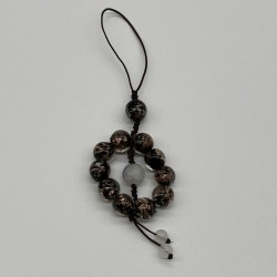 Black gold glass phone cord