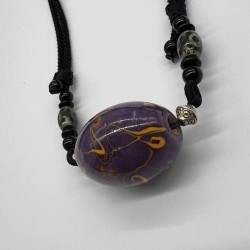 Purple bead necklace