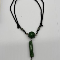 Emerald Beads Nothing Glass Necklace