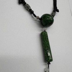 Emerald Beads Nothing Glass Necklace