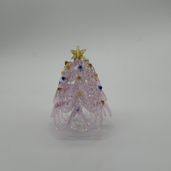 Ribbon Christmas Tree Coloured Glaze Decoration