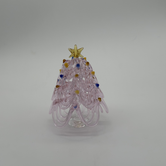 Ribbon Christmas Tree Coloured Glaze Decoration Ribbon Christmas Tree Coloured Glaze Decoration