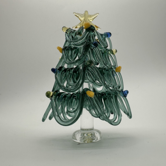 Ribbon Christmas Tree Coloured Glaze Decoration Ribbon Christmas Tree Coloured Glaze Decoration