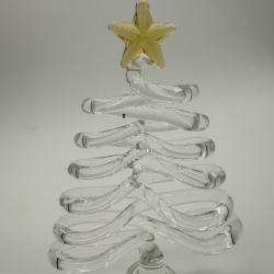 Large Flat Tree Coloured Glaze Decoration