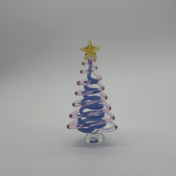 Small Flat Tree Coloured Glaze Decoration