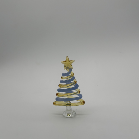 Small Flat Tree Coloured Glaze Decoration Small Flat Tree Coloured Glaze Decoration