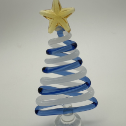 Small Flat Tree Coloured Glaze Decoration
