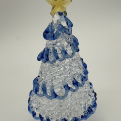 Wire Wrap Base Christmas Tree Coloured Glaze Decoration